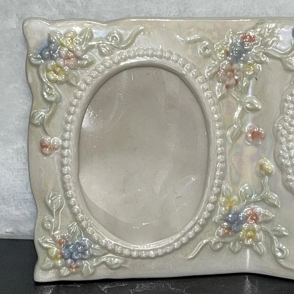 2001 Praying Girl Picture Frame Shabby Chic Cornerstone Creations Cottage Core